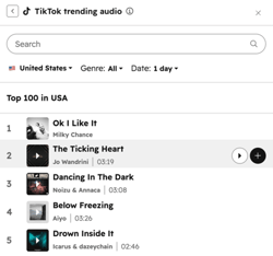 Trending audio van TikTok aan je videos toevoegen in HubSpot