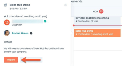 Via de Sales Workspace in HubSpot een afspraak voorbereiden