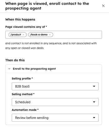 Voeg contacten aan de Prospecting Agent van HubSpot toe