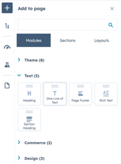 Voeg met het CMS-systeem van HubSpot modules aan je bedrijfswebsite toe