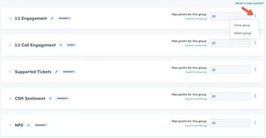 Vooraf gedefinieerde gezondheidsscores in de Customer Success Workspace van HubSpot