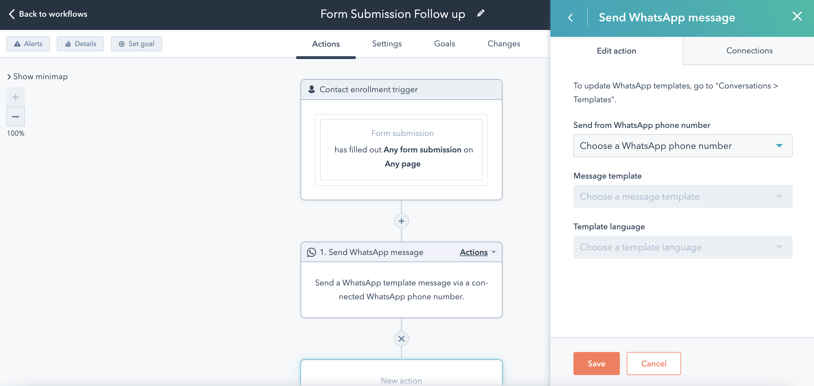 WhatsApp-integratie HubSpot workflow