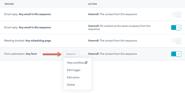 Workflow voor sales sequences in HubSpot