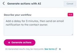 Workflows maken met AI in HubSpot