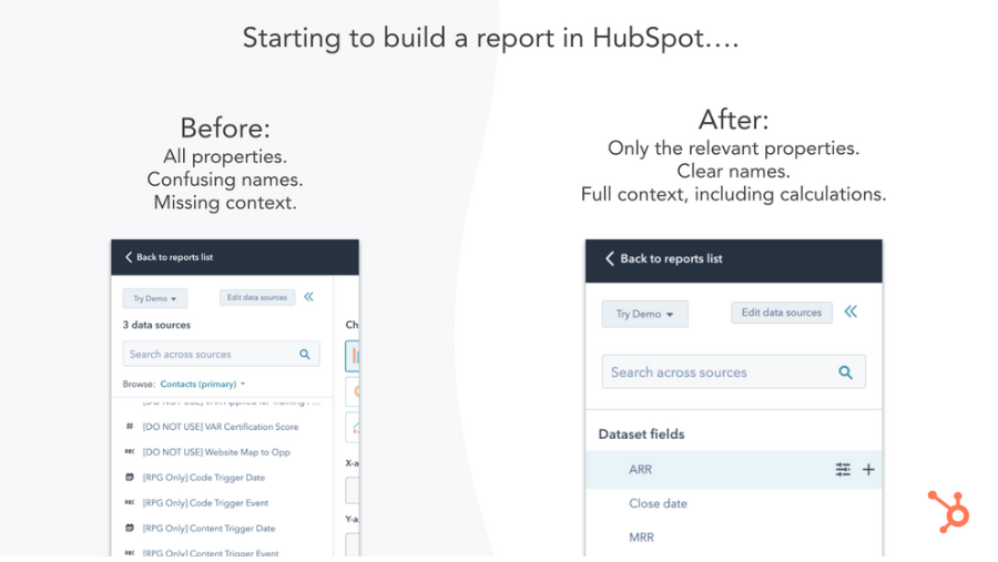 bouw rapporten in HubSpot - laatste hubspot updates