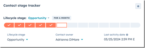 record card contact stage tracker