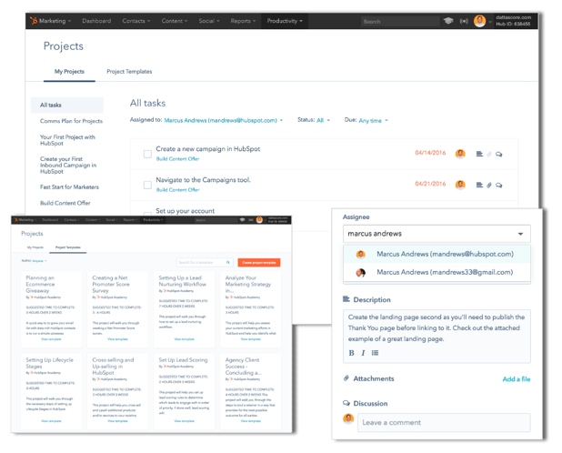HubSpot Projects tool