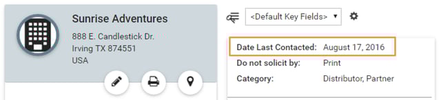 Maximizer CRM 2017 laatste contactmoment