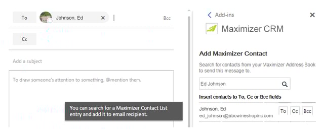 Maximizer CRM 2017 Outlook integratie