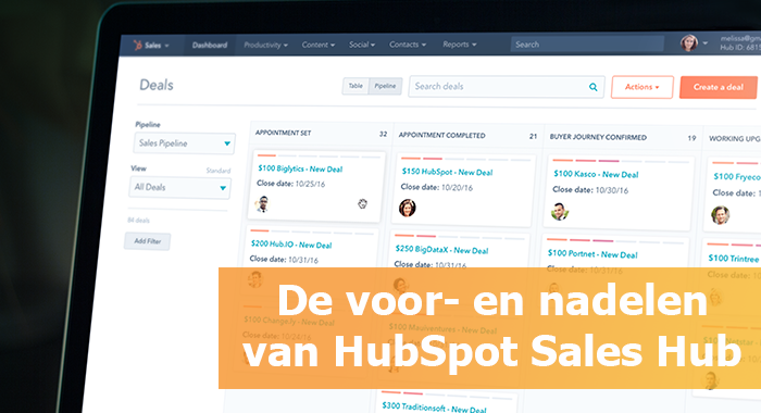 Wat zijn de voor- en nadelen van de HubSpot Sales Hub? In dit artikel zet ik ze voor je op een rij.